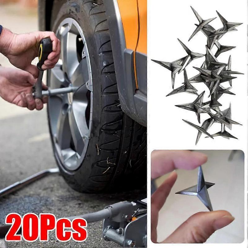 20pcs 3cm High Carbon Steel Car Tire Puncture Nails – Reinforced Anti-Theft Set