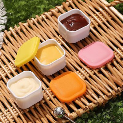 1 minibotella de plástico para salsa, condimentos, ensaladas, barbacoas al aire libre, loncheras, accesorios.