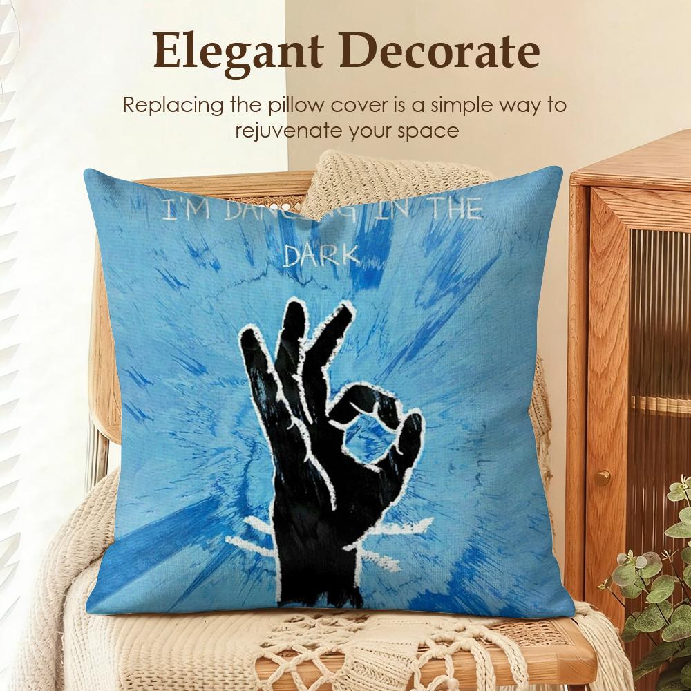 

Singer Ed SSheeran Cushion Cover Natural Linen Organic Fabric DoubleSided Printing Sofa Home Decor Gift Pillow Case 30x30cm