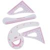4Pcs Curve Ruler Plastic Sewing Grading Proofing MultiFunction Clothing Designs Tool