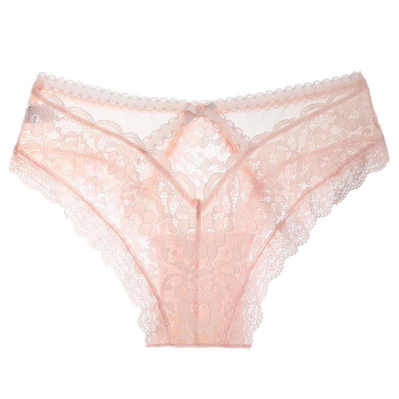 TERMEZY Sexy Panties Transparent Underwear Women Briefs Hollow Out High Quality Lace Underpants Lingerie G String Intimates