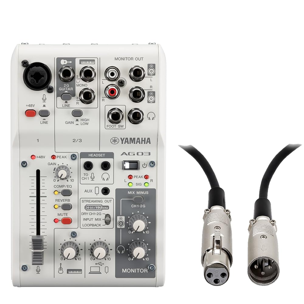 

Yamaha Live Streaming AG03MK2 W Canon комплект кабелей и ATL458A/3.0m 2-компонентный