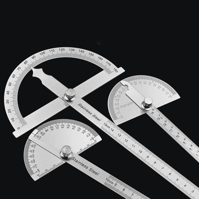 180-Grad-Winkelmesser aus Metall, Winkelmesser, Goniometer, Winkellineal, Edelstahl, Holzbearbeitungswerkzeug