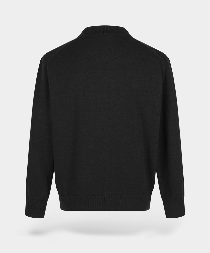 Birbante Soft Washable Collared Cardigan - Black