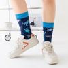 Neue Mode Herrensocken Japanische Harajuku Fröhliche Cartoon-Socken Seepferdchen Krabbe Garnele Korallen Socken Trend Herrenstrümpfe Lustige Socken
