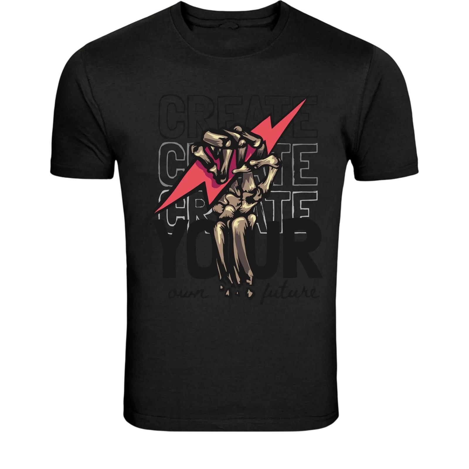 Create Your Future Skeleton Hand T-Shirt - Motivational Gothic XXXL