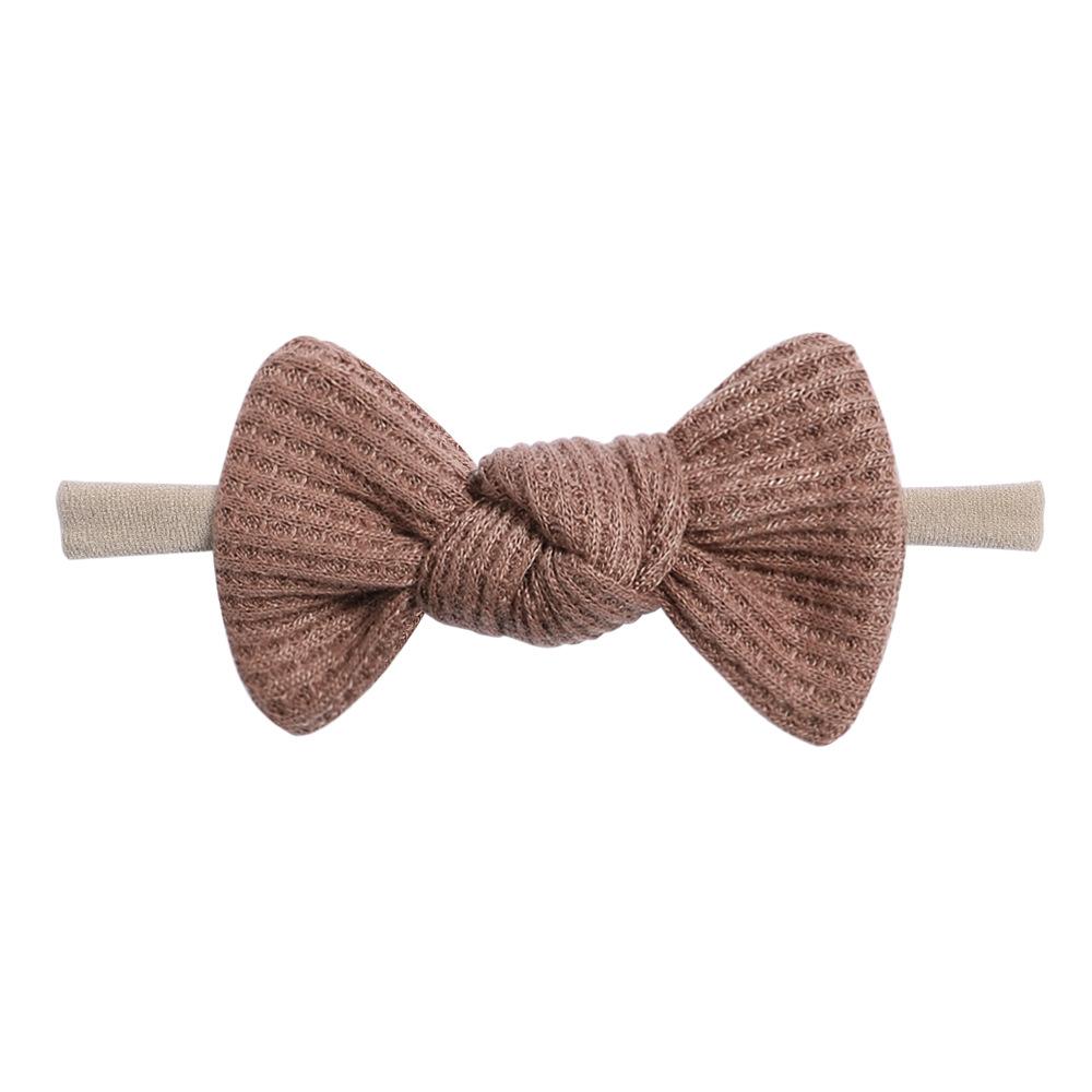 Tie Children'S Bow Headband Solid Color Knitted Waffle Baby Baby Headband Hair Accessories 2526