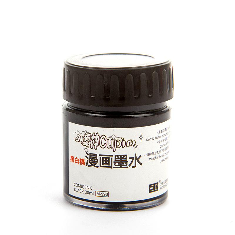 30ml Comic Ink Drawing Waterproof Correction Fluid Illustration Hand-Painted Manga Painting Black White Ink School Art Supplies