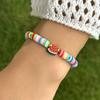 Summer Surfer Heishi Bracelet Set for Women Stackable Gold  Ploymer Bead Stretch  Beach Layering Bracelets Jewelry