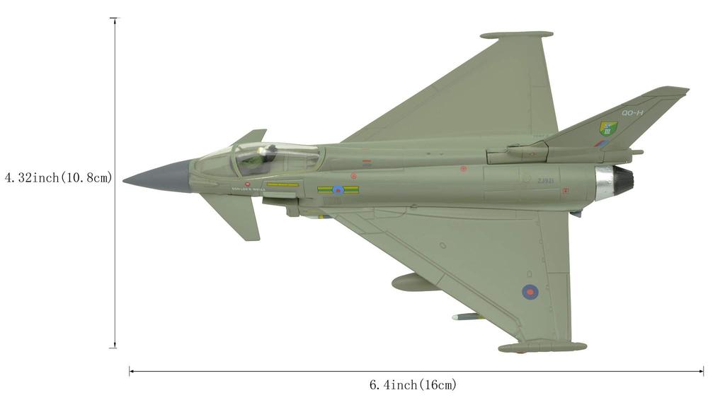 TANG Eurofighter Typhoon EF2000 Eurofighter Typhoon Finished British Royal Air Force Airplane Model Kit DYNASTY(TM) 1/100 Fighter/Attack Aircraft,
