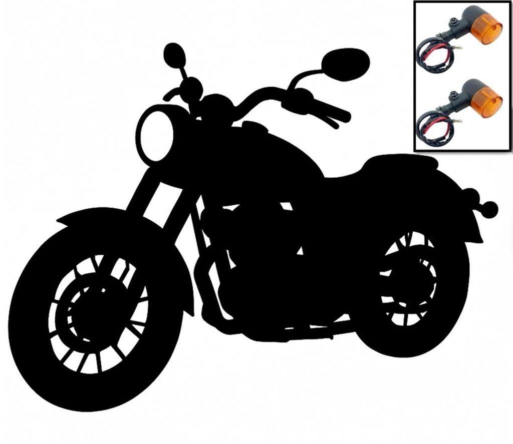 Motorrad-Blinker, Set mit 4 Stück, Klassisch, Retro, Zylindrisch, Hohe Helligkeit, Aluminiumlegierung,