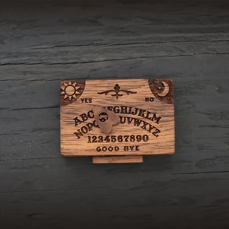 1/2Pcs Wooden for Paranormal Enthusiasts Mini Spirit Board Unique Gift With Planchettes Handmade Divination Tools with Drawer