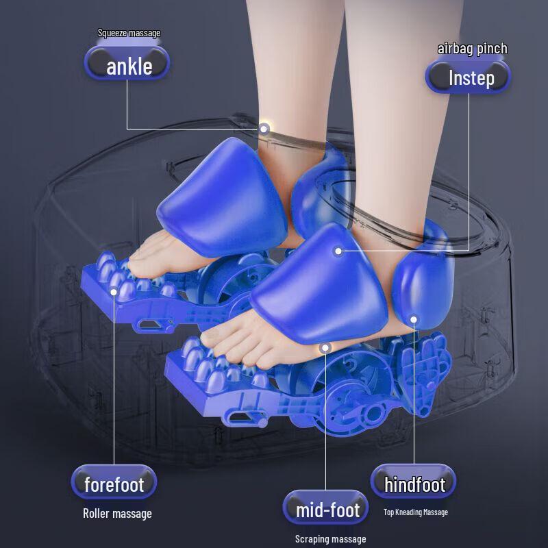 Aux Automatic Foot Massager with Heat & Air Compression CN Plug (adapter Included)