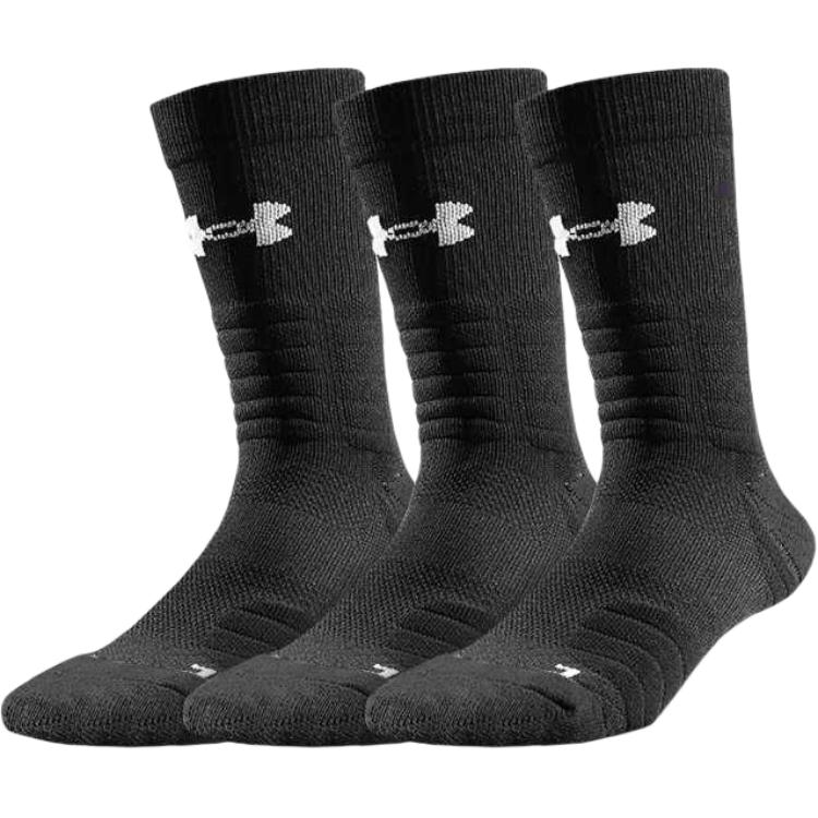 Under Armour Basketball Socks Unisex 3 Pack Black 22610209-000 L