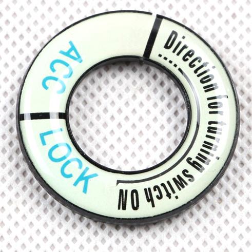 BGM1 Car Ignition Key Ring Cover Decorative Trim Luminous Stickers For Peugeot 208 301 307 308 2008 3008 5008 Accessories Car-styling