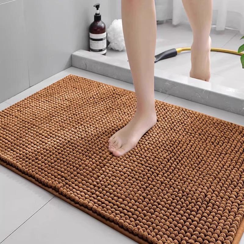 Bathroom Ground Surface Mat Moisture-wicking Carpet for Bathroom Door Home Toilet Non-slip Floor Mat Hotel Ground Towel Bathroom Mat