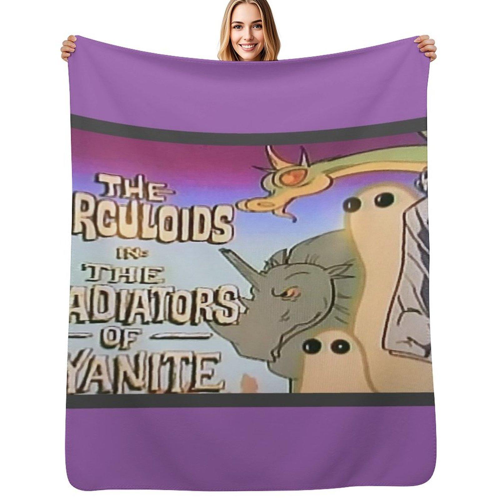 Hannah-Barbara s The Herculoids Throw Blanket Elegant Warm Throw Blanket for Hotel Home Size: 75*100cm, Weight: 230 GSM