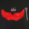 Angel Wing for Girls Women Feather Wings with Crown And Wand Fairy Costume Accessories for Cosplay Halloween Party