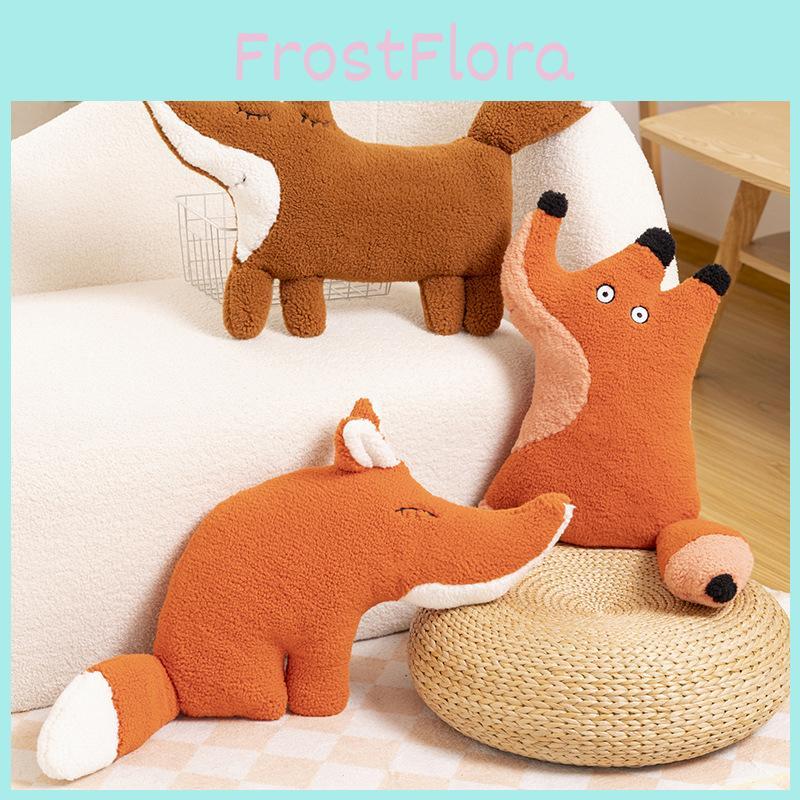 Adorable Plush Fox Doll Soft Stuffed Animal Cushion For Kids Sleep Comfort Gift