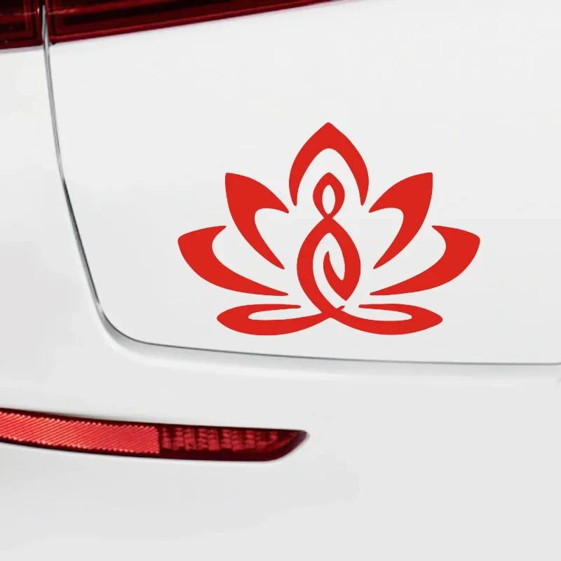 Car Window Bumper Lotus Buddha Decorative Auto Accessories Colorful Laser Reflective Cratch Shielding Sticker