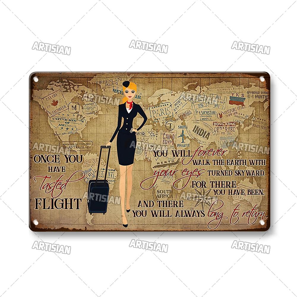 Artisian Job Work Metal Plaque Shoemaker Tin Sign Barista Hairstylist Luthier Painter Chef Decorative PlateWall Decor Garage Bar