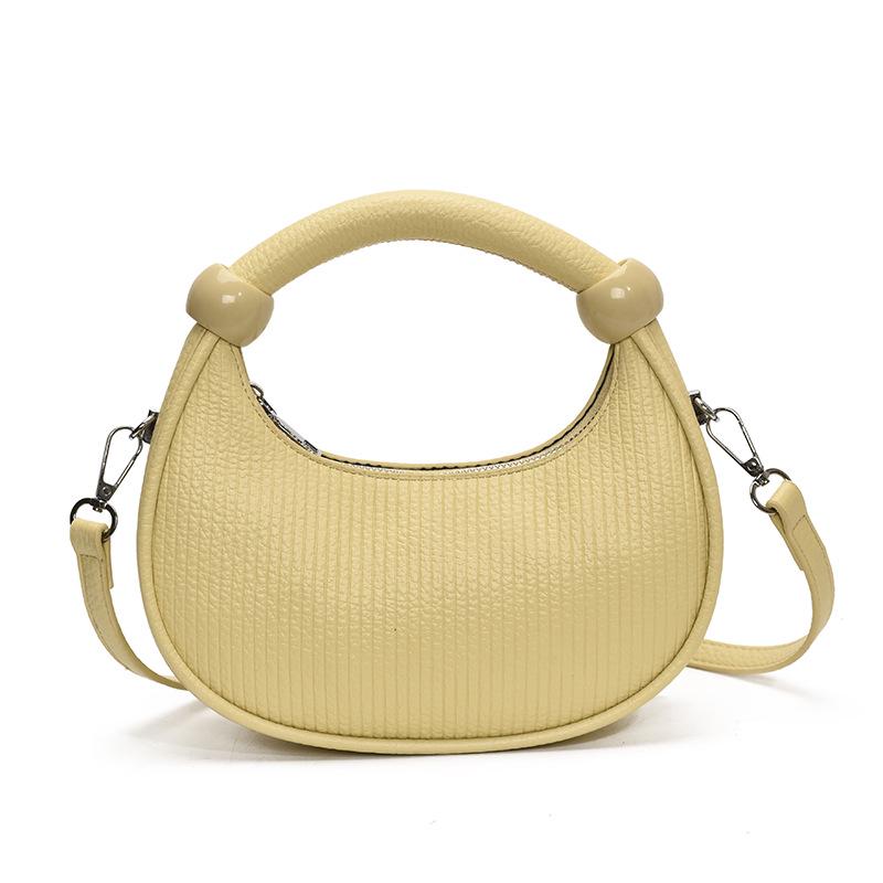 Sac à main plissé en forme de croissant pour femme Automne 2025: Sac à Bandoulière Unique et Sac Bandoulière à la Mode