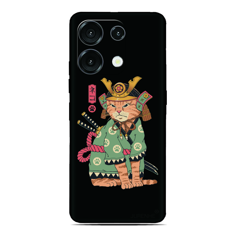 Samurai Cat Phone Case For Ulefone Note 20 19 18 Ultra 10 12 13 14 15 16 17 Pro 13P 12P 11P 10P Silicone Soft Back Cover