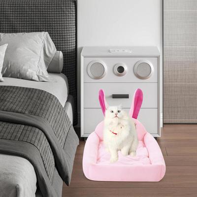 Cat Bed For Indoor Cats Cartoon Rabbits Shape Puppy Sleeping Bed Soft And Comfortable Calming Detachable Pet Warm Nest For Dogs