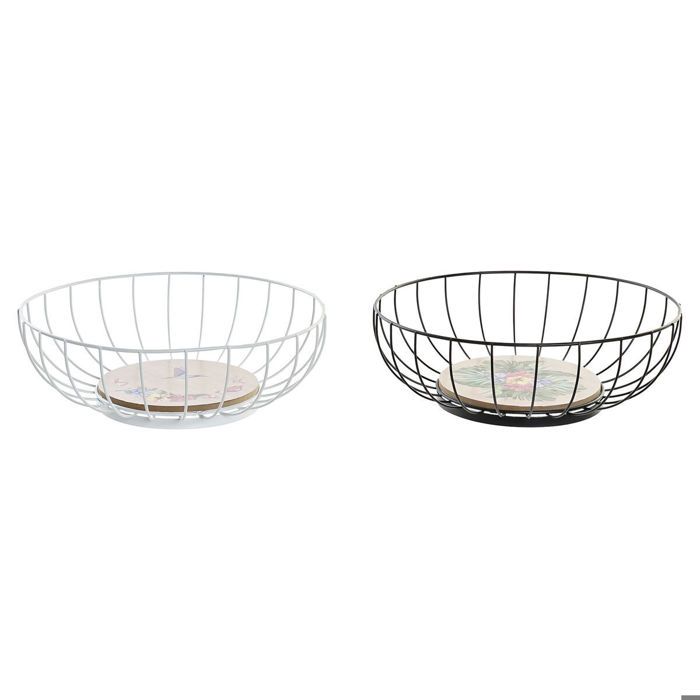 Corbeille à fruits - DKD HOME DECOR - Multicouleur - Bois MDF - 28x28x11 cm - Lot de 2