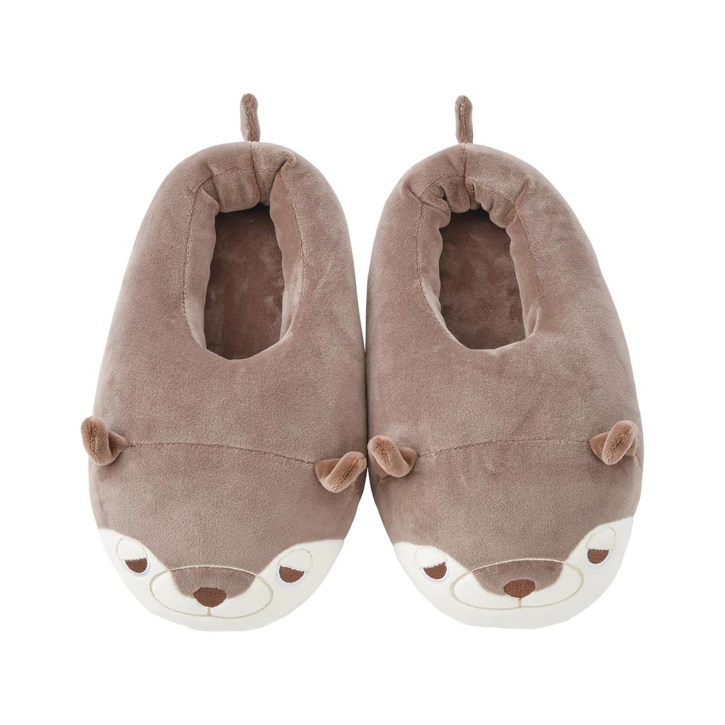 Livheart Premium Sleepy Animals Room Shoes, Otter Kururi Design, Cute, Soft and Fluffy Slippers for Indoor Use, Product Number 24411-33