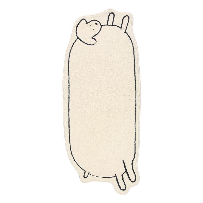 

Simple Cute Animal Pattern Carpet Home Bedroom Bedside Rug Living Room Coffee Table Sofa Mat Water-absorbent Non-slip 40x60cm