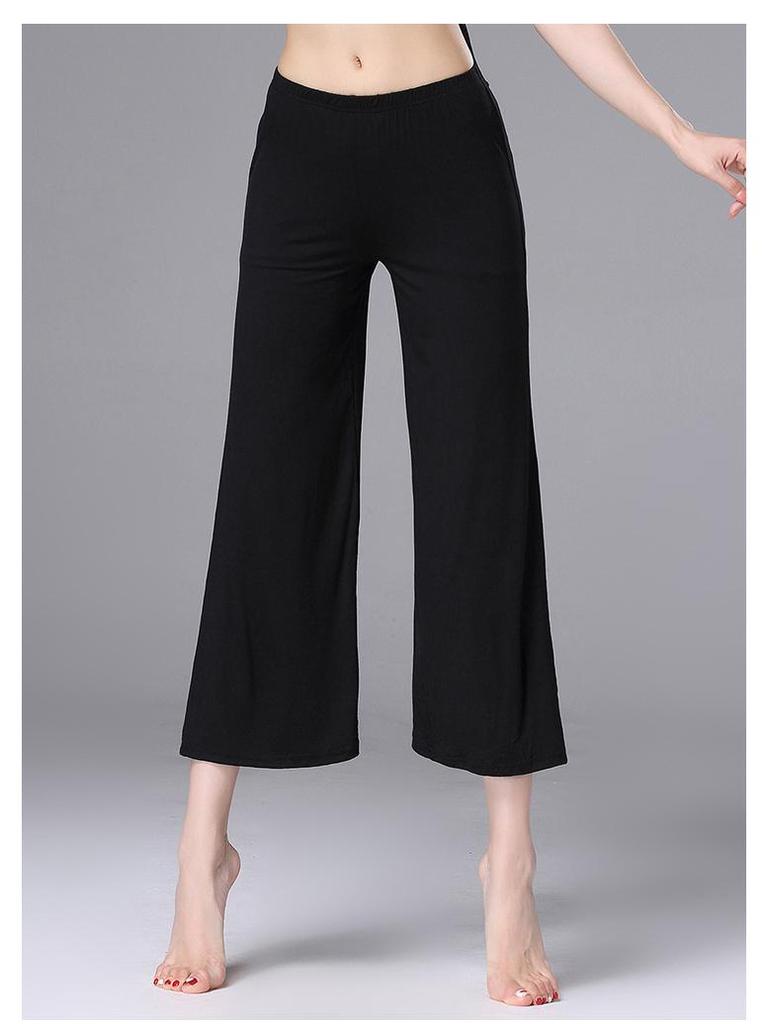 2025 Damskie Luźne Drapowane Modalne Szerokie Spodnie do Tańca i Jogi