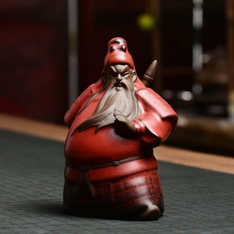 

Ceramic Romance of The Three Kingdoms Tea Pet Decoration Crafts Guan Yu Zhuge Liang Creativity Handmade Tea Ceremony Accessories