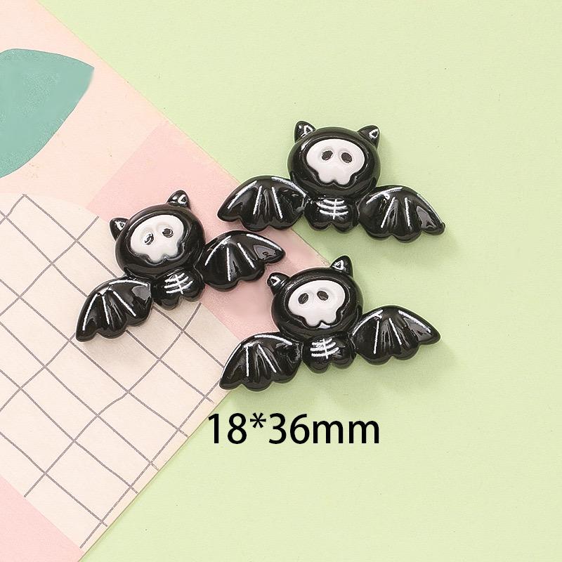 8Pcs New Resin Cartoon Halloween Bats, Cats, Ghosts Series Flat Back Cabochons Scrapbooking DIY Jewelry Craft Decoration