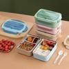 304stainless Steel Double-layer Lunch Box Students Portable Square Bento Box with Tableware Container Leakproof Food Containers