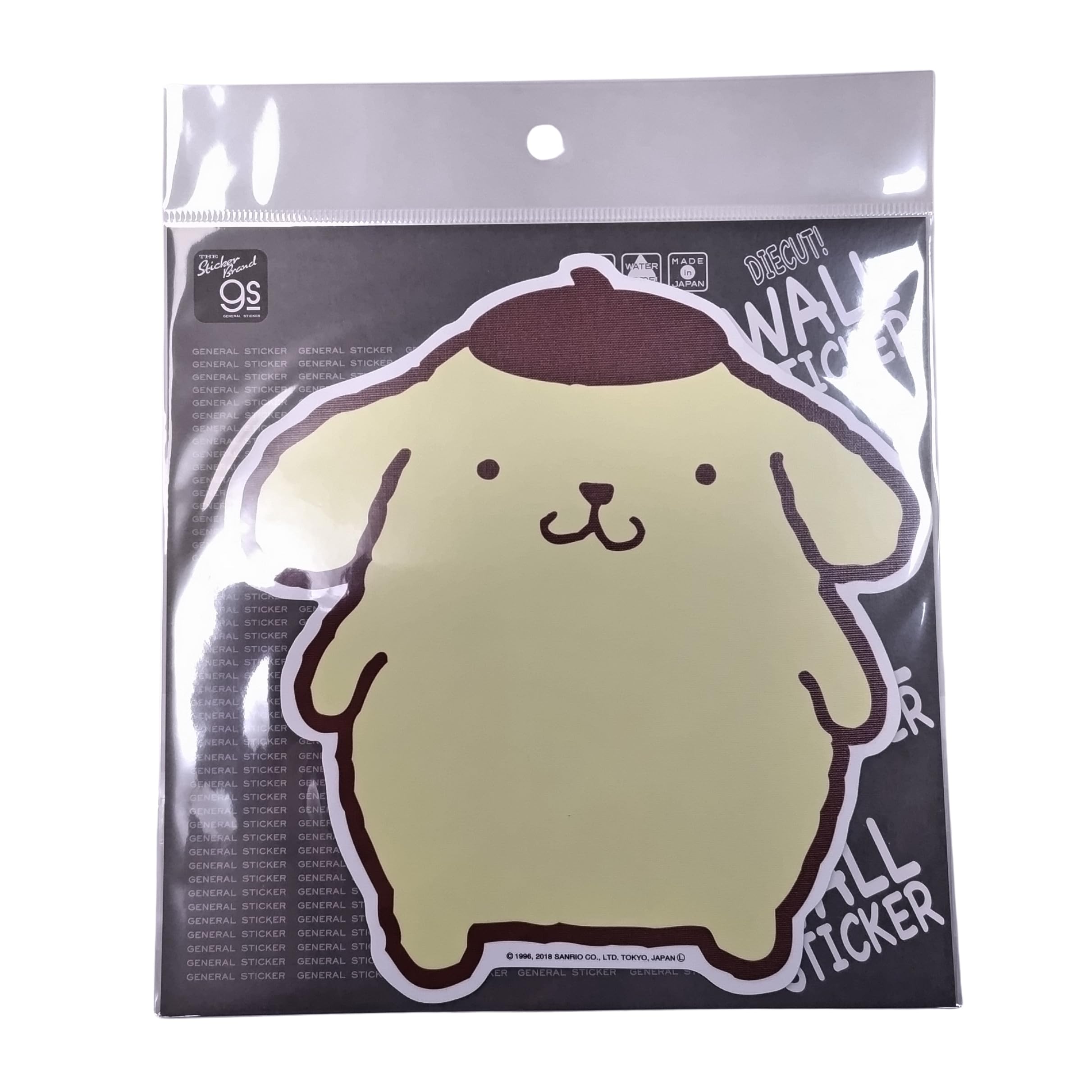 

Sanrio Big Wall Sticker, Pompompurin, for Children s Rooms, Interior Decoration, DW017