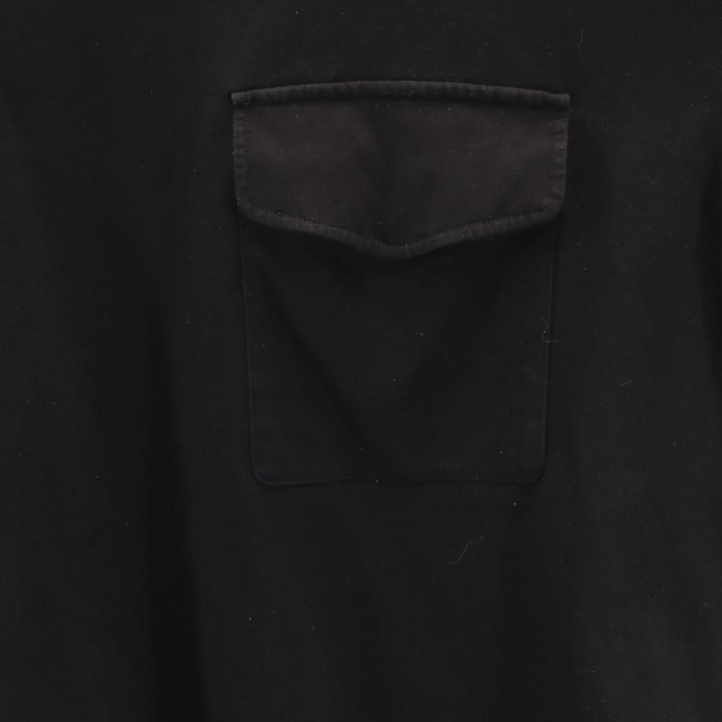 THE RERACS Short Sleeve T-shirt Black Plain Pocket T-shirt Men's Used