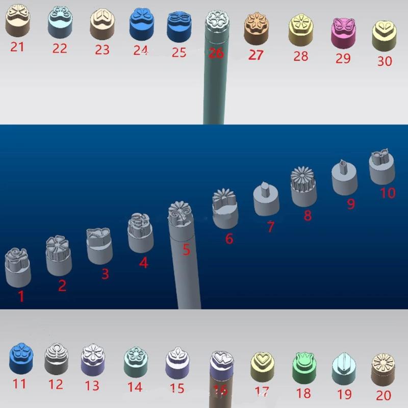 Nail Art Stamp Pen Set 30Pcs Nail Graffiti Tools for Fun and Unique Nail Designs Manicure Nail Art Accessories