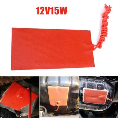 Tappetino riscaldante in silicone 12V 15W per tappetino riscaldante per vaschetta dell'olio dei serbatoi del blocco motore