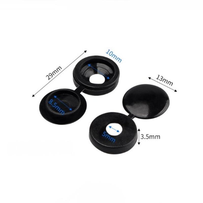 100Pcs Cross Screw Nail Cap Screw Decorative Cover Folding Buckle For Car Furniture Decorative Nuts Cover Bolts Hardware