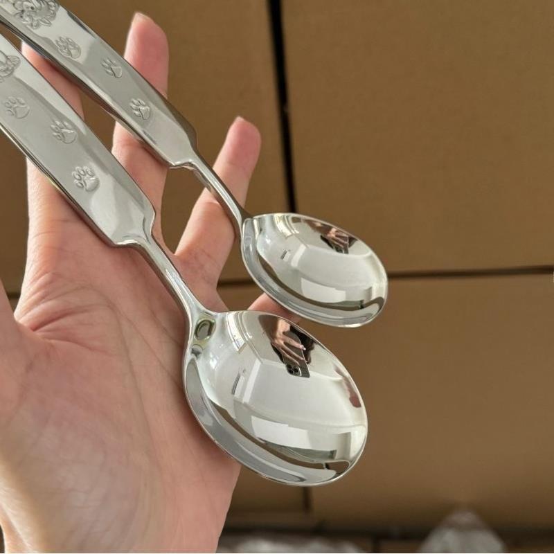 304 Stainless Steel Dinner Spoon Dessert Ice Cream Spoons Restaurant Tableware Soup Scoops Kitchen Coffee Drinking Spoon