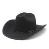 Cowboy Hat Felt Top Hat Western Gentleman'S Hat Felt Hat Jazz Hat Men'S Winter Hat