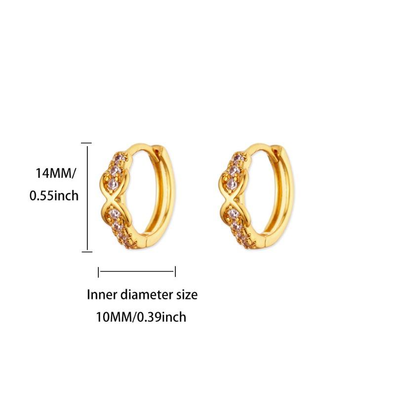 Multi-style Exquisite Geometric Butterfly Inlaid with Zircon Earrings Women's Fashion Retro Temperament Versatile