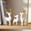Decorative Statue for Dressing Table 3 Pcs Mini Deer Figurines, Cute Woodland Animal Decoration, Miniature Elk Car Dashboard Reindeer Statues