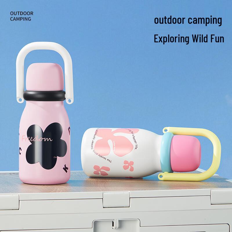 COOKER KING 316 Stainless Steel Kids' Insulated Water Bottle with Strap, 650ml