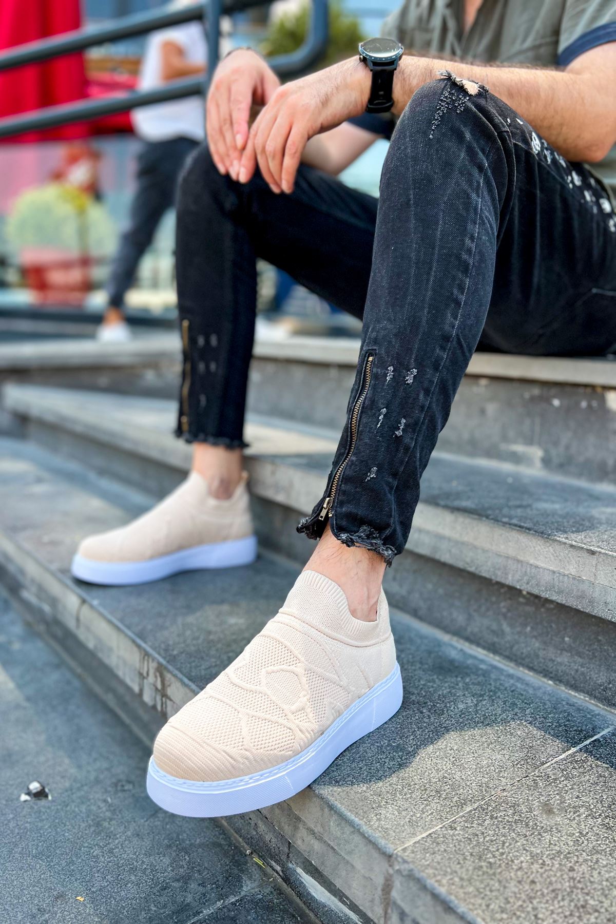 

CHEKİCH New Collection CH411 Craig Men Shoe White Black Brown Tan 43