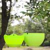 3pcs 1set Plastic Woven Hanging Flower Pot Hanging Hanging Basket Hanging Wall-mounted Green Radish Succulent Flower Balcony Thi