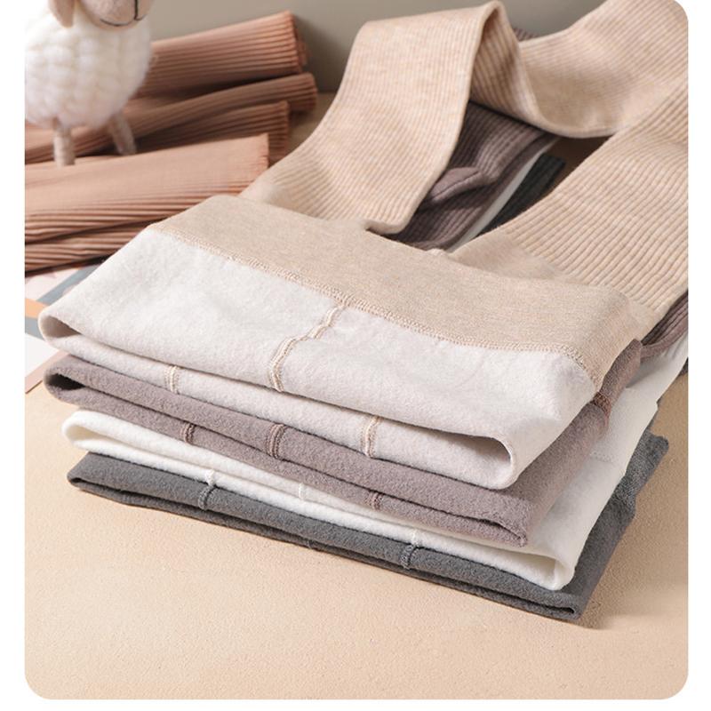 Autumn Winter Thin Vertical Girls Plush Warm Children's Bottom Socks Panties