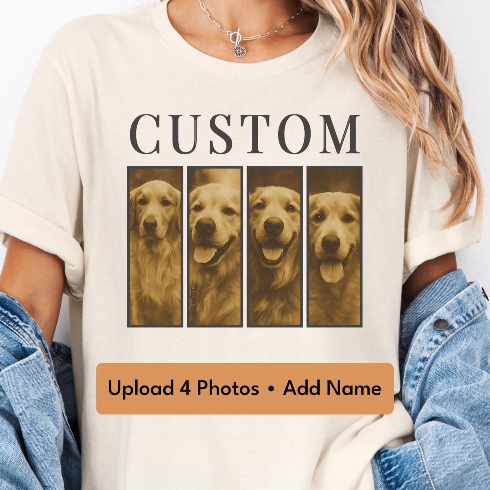 Custom Vintage Pet Photo Shirt: Personalized Dog Mom/Dad Gift 3XL