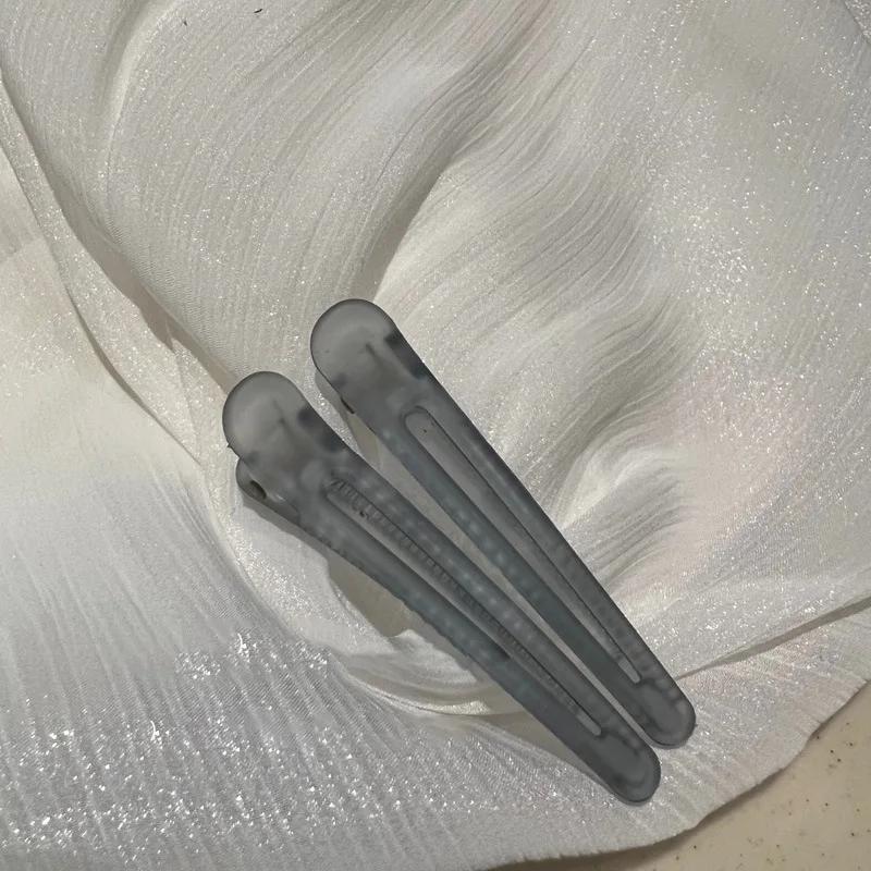 Frosted Duckbill Hair Clips 2Pcs Colorful Hairpins For Fixing Bangs Fashion Barrettes Hairdressing Headwear Hair Accessories